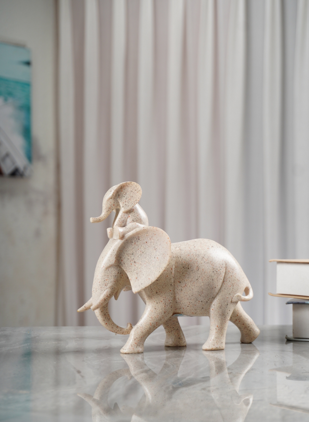 FIGURA ELEFANTE MONTADO BLANCO - Imagen 2