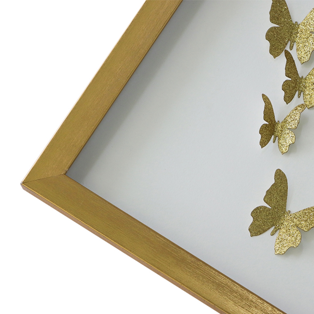 CUADRO DE MARIPOSAS PAPEL DORADO - Imagen 5