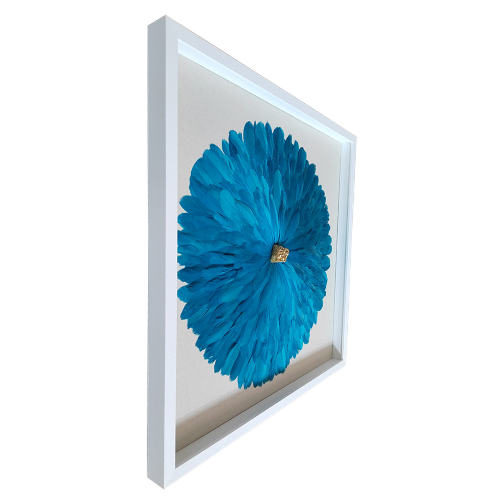 CUADRO PLUMAS TURQUESA - Imagen 4