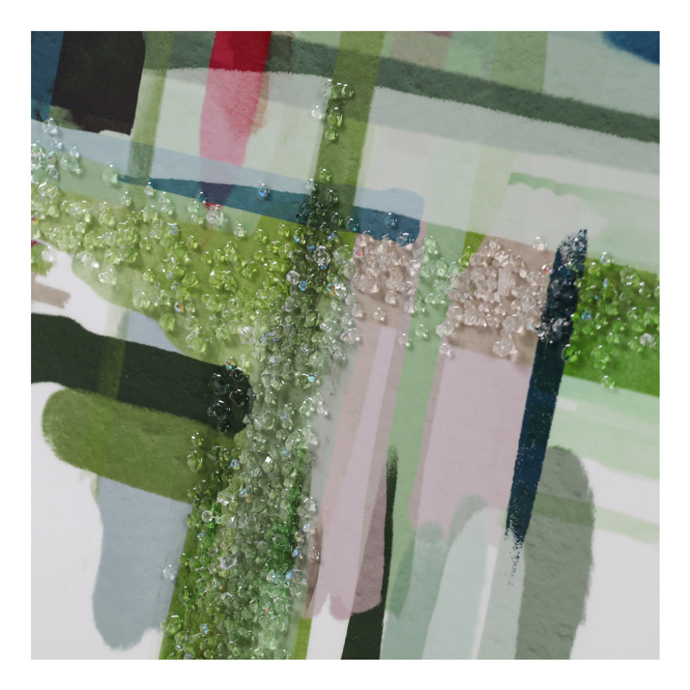 CUADRO CRYSTAL ABSTRACTO VERDE - Imagen 2