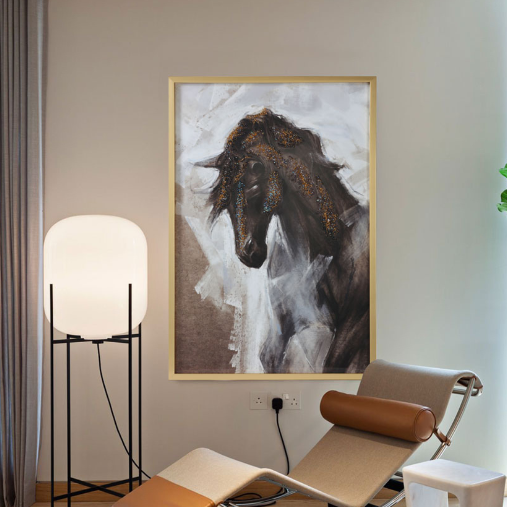 CUADRO CRYSTAL CABALLO DORADO - Imagen 3