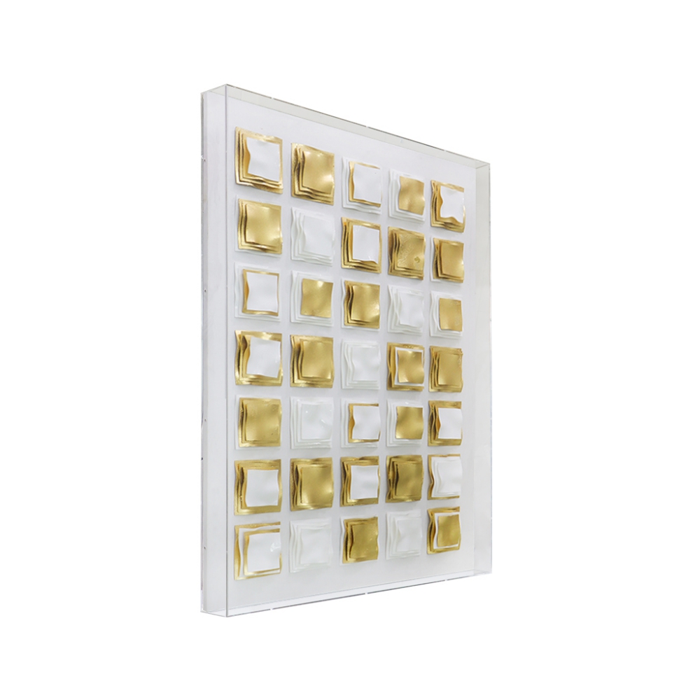 CUADRO DE AJEDREZ BLANCO/DORADO - Imagen 4
