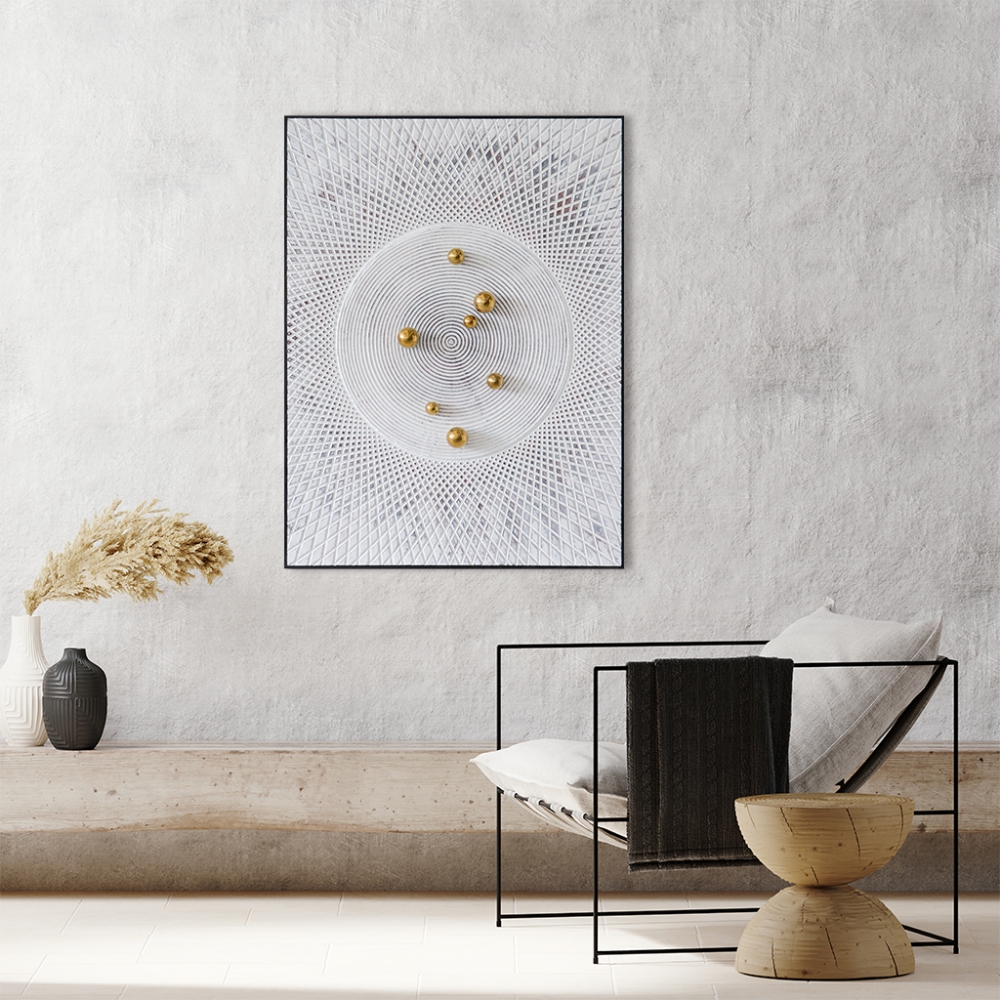 CUADRO ZEN BLANCO/DORADO - Imagen 2