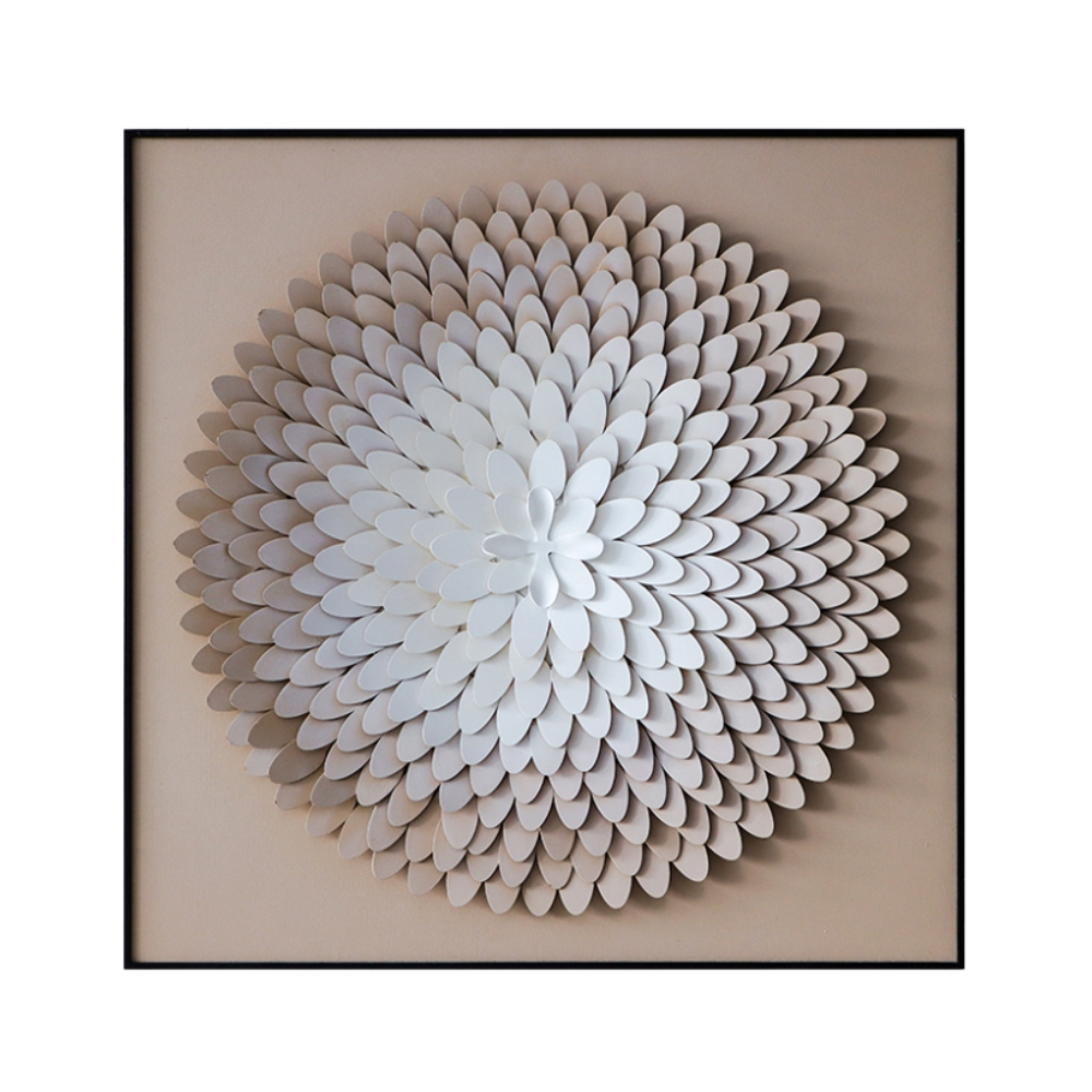 CUADRO 3D FLOR CAFÉ