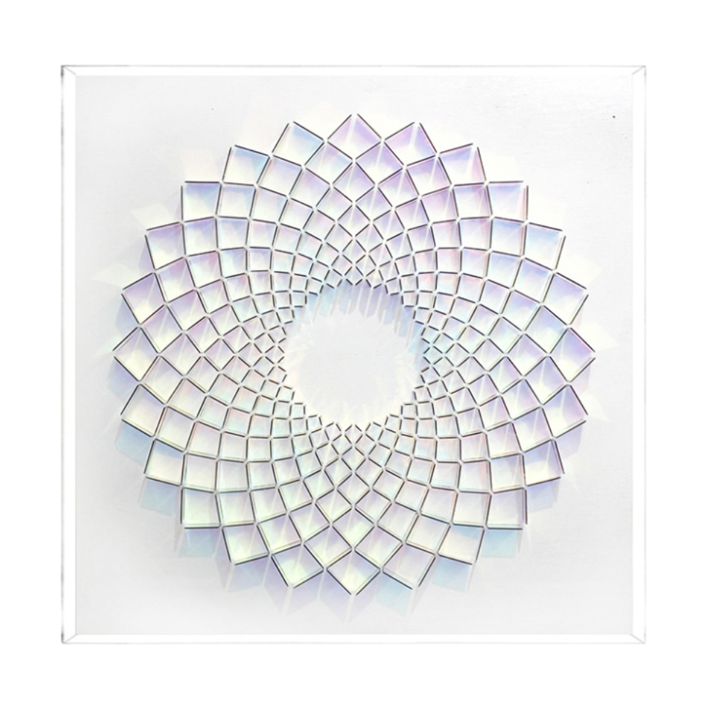 CUADRO 3D FLOR BLANCA