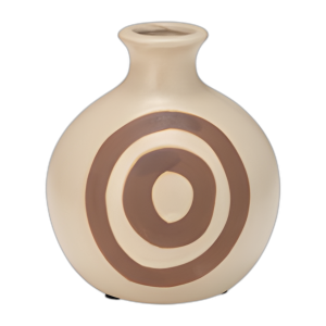 CER, 7´´ H VASE ABSTRACTO, CREMA IRLANDESA