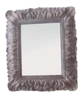 Wood & Glass Square Acanthus Mirror- A - A