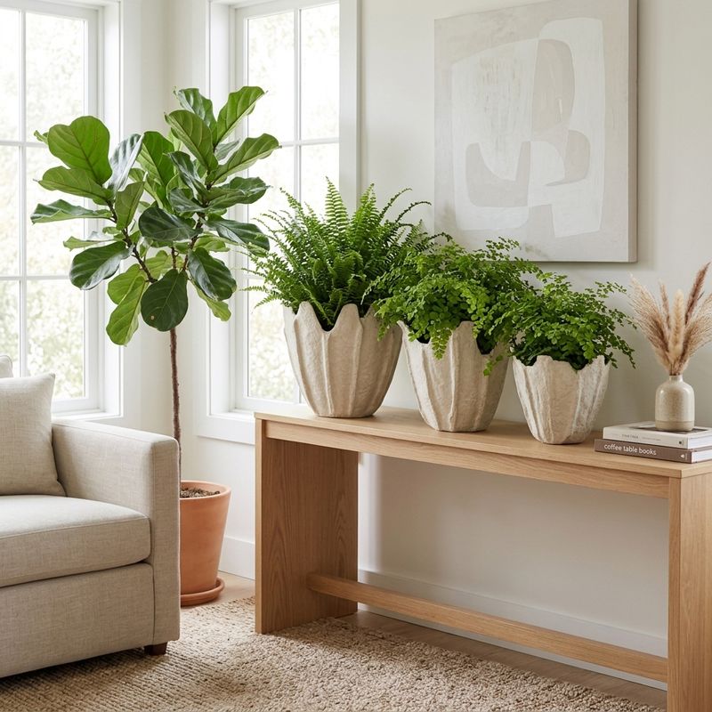 HANLEYSTONE SET OF 3 IVORY PLANTER 15 (IN) - Imagen 2