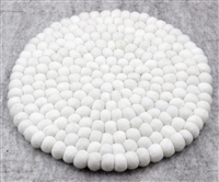Wool Pom Chairpad/Trivet Dia 13.50 - A - WHITE