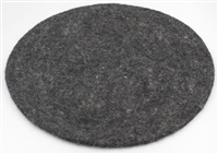 Round Placemat Charcoal Dia 13.60 Wool - A - CHARCOAL