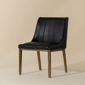 Halden Dining Chair - Vintage Black / Faux Leather