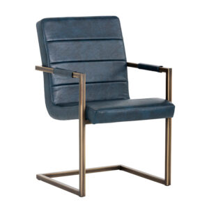 Jafar Dining Armchair - Vintage Blue / Faux Leather