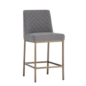 Leighland Counter Stool - Dark Grey / Fabric