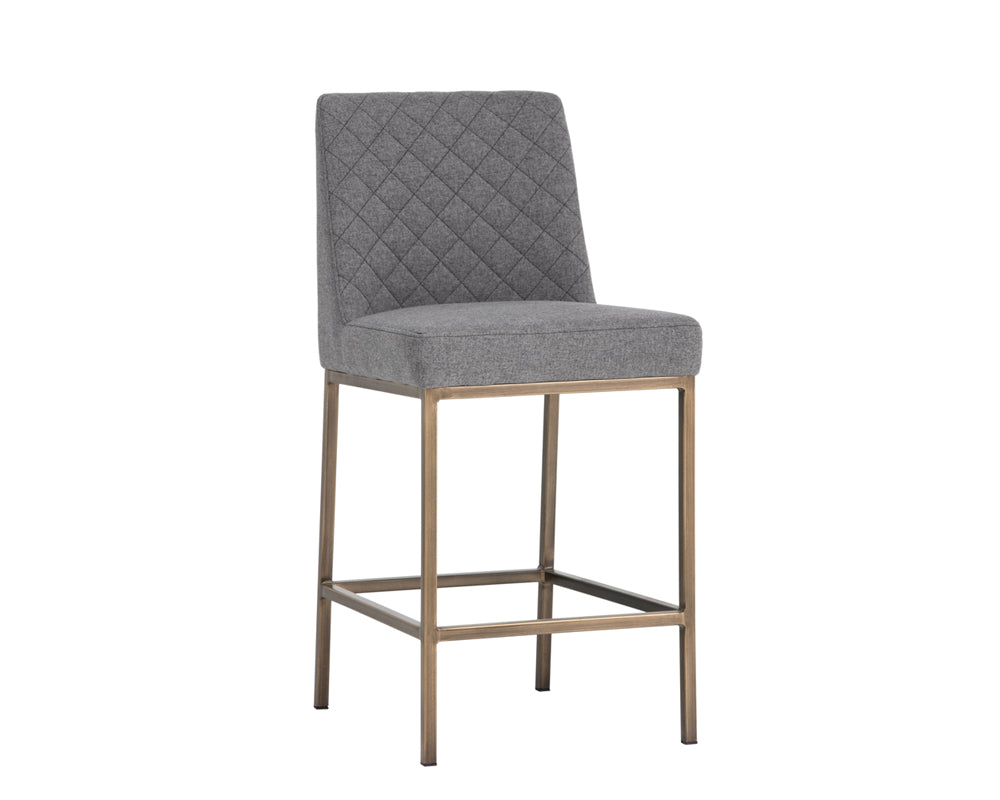 Leighland Counter Stool - Dark Grey / Fabric
