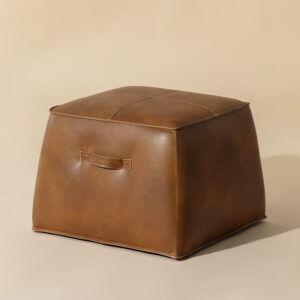 Aspen Ottoman - Tobacco Tan / Faux Leather