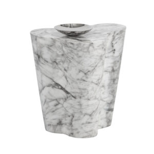 Ava Side Table - Large - White Marble Look