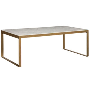 Evert Coffee Table - Low - White Marble