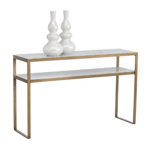 Evert Console Table - White Marble