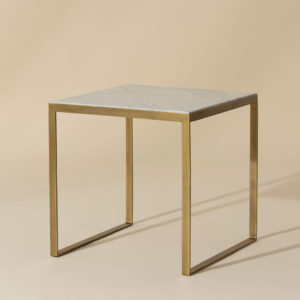 Evert End Table - White Marble