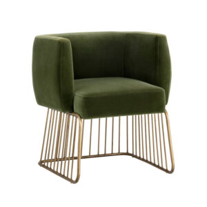 Gala Dining Armchair - Forest Green / Fabric