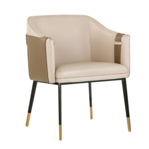 Carter Dining Armchair - Napa Beige / Napa Tan / Faux Leather