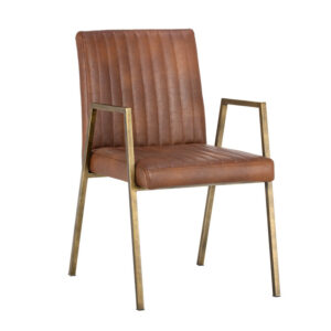 Homer Dining Armchair - Bravo Cognac / Faux Leather