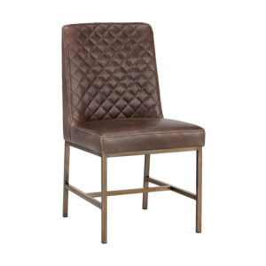 Leighland Dining Chair - Havana Dark Brown / Faux Leather