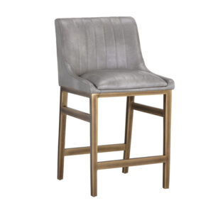 Halden Counter Stool - Bravo Metal / Faux Leather