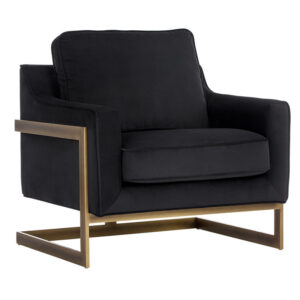 Kalmin Lounge Chair - Abbington Black / Fabric