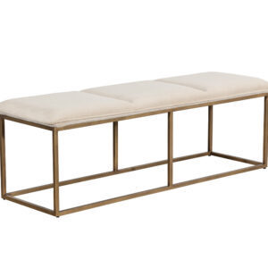 Alley Bench - Burnished Brass - Piccolo Prosecco / Fabric