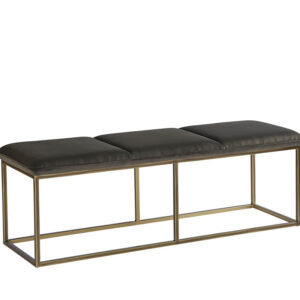 Alley Bench - Rustic Bronze - Piccolo Pebble / Fabric