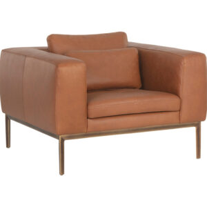 Burr Armchair - Behike Saddle / Leather