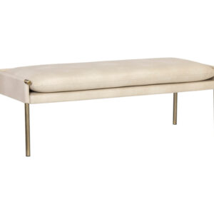 Bellevue Bench - Bravo Cream / Faux Leather