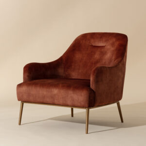 Cameron Lounge Chair - Nono Rust / Fabric