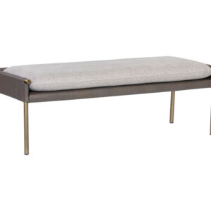 Bellevue Bench - Belfast Heather Grey / Bravo Ash / Fabric / Faux Leather