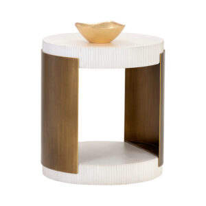 Cavette End Table - White