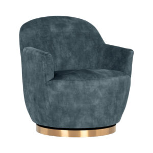 Casey Swivel Lounge Chair - Nono Petrol / Fabric