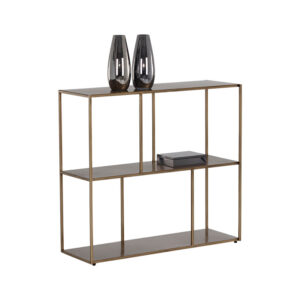 Eiffel Low Bookcase - Medium - Antique Brass
