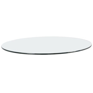 Glass Dining Table Top - 59" - Round - Clear