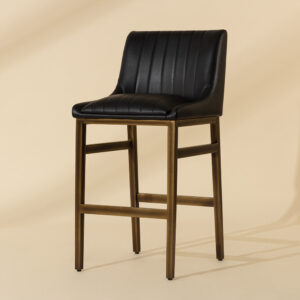 Halden Barstool - Bravo Black / Faux Leather