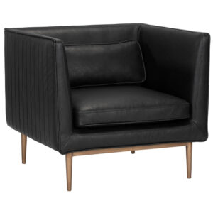 Batavia Armchair - Vintage Black / Faux Leather