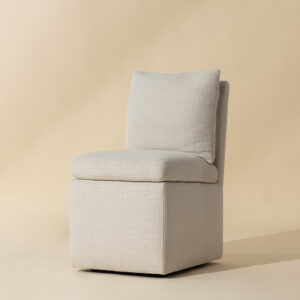 Glenrose Wheeled Dining Chair - Effie Linen / Fabric