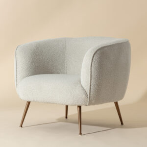 Amara Lounge Chair - Copenhagen White / Fabric