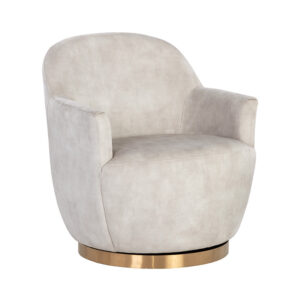 Casey Swivel Lounge Chair - Nono Cream / Fabric