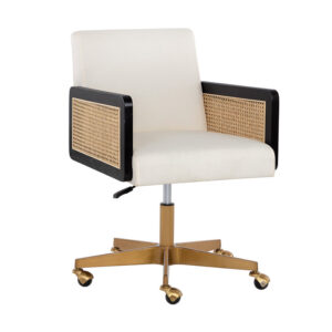 Claudette Office Chair - Linoso Ivory / Fabric