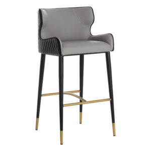 Gianni Barstool - Dillon Stratus / Dillon Black / Faux Leather