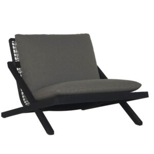 Bari Lounge Chair - Charcoal - Gracebay Grey / Fabric