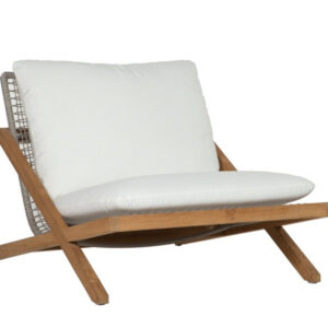 Bari Lounge Chair - Natural - Stinson White / Fabric