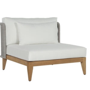 Ibiza Armless Chair - Natural - Stinson White / Fabric