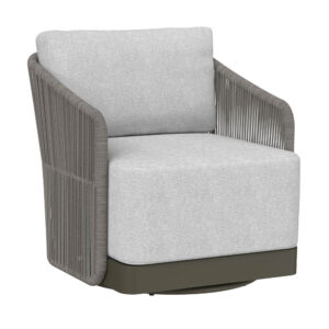 Allariz Swivel Armchair - Warm Grey - Gracebay Light Grey / Fabric